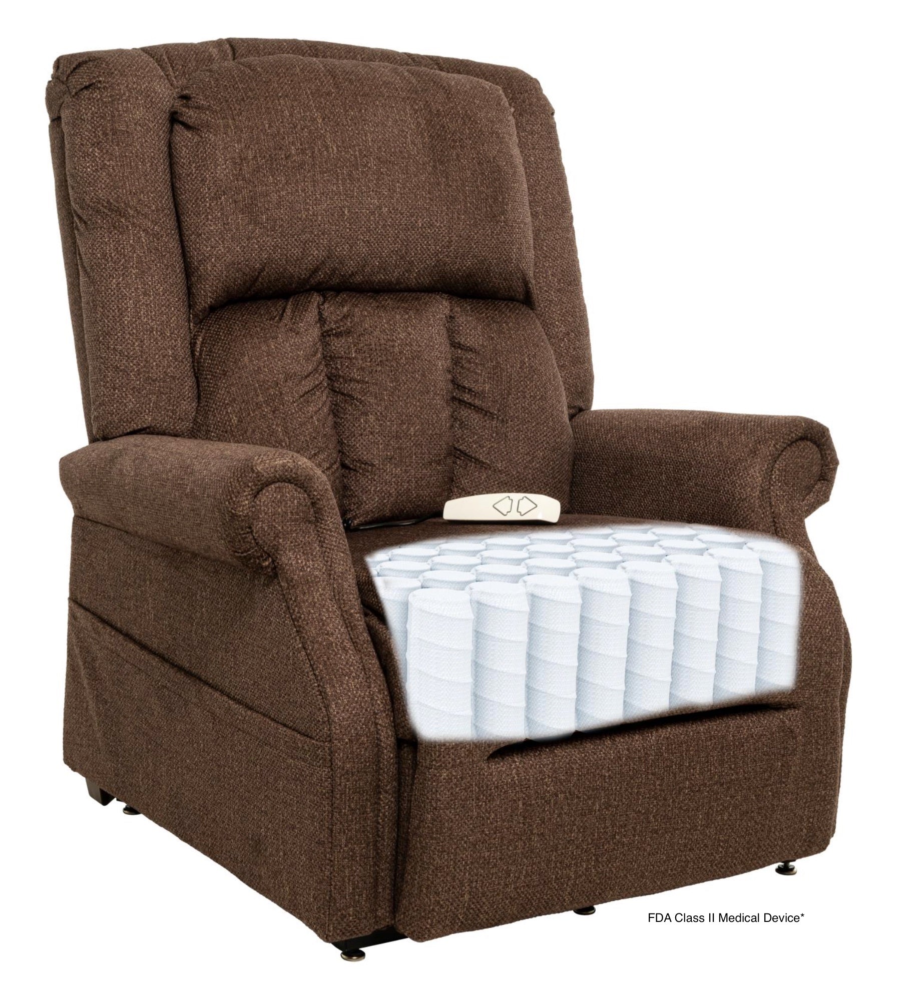 Vance Trio Tenacity Layflat Lift Recliner with Heat and Massage